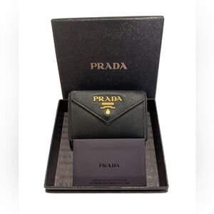 Prada compact wallet